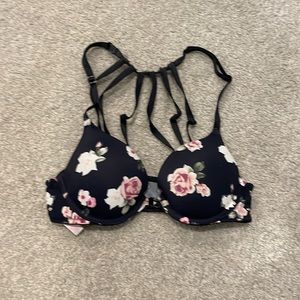 PINK floral wear everywhere push up bra